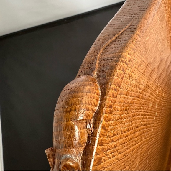 Robert Mouseman Thompson Antique Golden British Oak Kidney Shaped Tea Tray 1960s - Picture 3 of 13